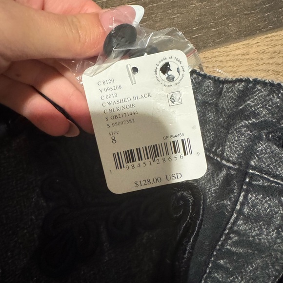 Free People Washed Black A-Line Skirt - Picture 5 of 5